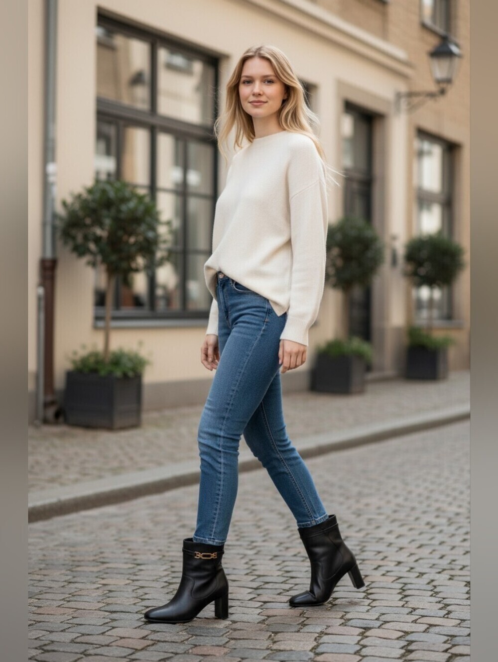 BALLY Black Leather Ankle Boots with Gold Horsebit